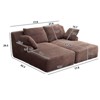 Christopher Knight Home Bronte 78'' Modern Corduroy Upholstered Double Chaise Lounge with Backrest Pillow and 2 Throw Pillows - 3 of 4