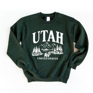 Simply Sage Market Women's Graphic Sweatshirt  Utah Forest Scene - 1 of 4