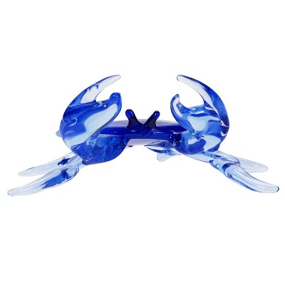 Beachcombers Small Solid Blue Crab Glass