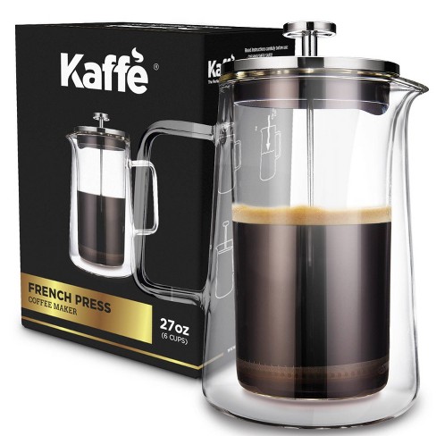 French Press Coffee tea Maker Double wall Borosilicate Glass 27oz 800ml Target