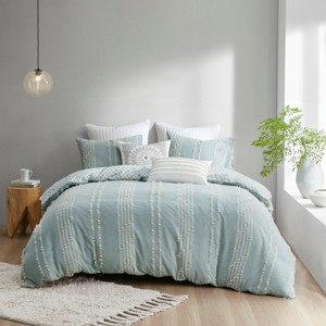 King/Cal King 3 Piece Cotton Jacquard Duvet Cover Set - 1 of 1