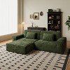 Whisen 106.3" Large Modular Sofa - Striped Fabric, Modern Style, Comfortable, Vacuum Compression, Full Sponge, High Rebound, Straight - 2 of 4