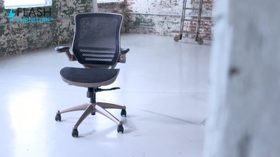 ErgoFlex Black Mesh Mid-Back Executive Swivel Office Chair with Adjustable Arms