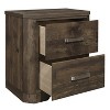 NicBex 2 Drawer Dresser for Bedroom,Modern Style Drawers with Metal Handle,Dressers for Kids Room,Living Room,Entry and Hallway,Brown - 4 of 4