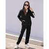 Arshiner Girls 2 Piece Outfits Sweatsuits Zip Up Hoodie Sweatshirt and Sweatpant Athletic Tracksuit Jogger Set Black 120 - 2 of 4