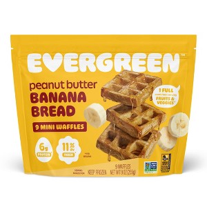 Evergreen Frozen Peanut Butter & Banana Mini Waffles - 9oz. - 1 of 4