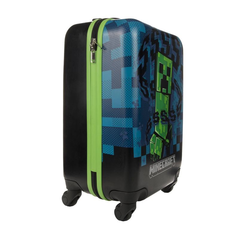 Minecraft Creeper Kids&#39; Hardside Carry On Suitcase - Black, 4 of 8