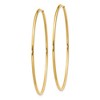 Black Bow Jewelry 14k Yellow Gold Hollow Endless Hoop Earrings, 1.25mm x 46mm (1 3/4 In) - 2 of 4