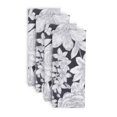 black and white kitchen towel set