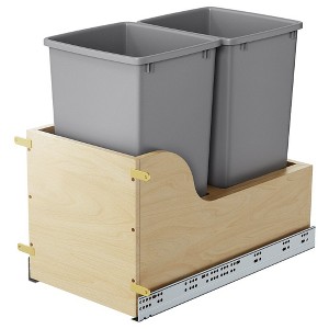 35-Quart Pull Out Trash Can Under Cabinet, Under Counter Kitchen Cabinet Pull-Out Recycling Bin, Cabinet Garbage Can Pull Out with Soft-Close - 1 of 4