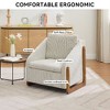 Kumasinova Modern Chenille Fabric Accent Chair, Ergonomic Upholstered Armchair with Wooden Frame, Accent Leisure Chair with Cushioned Seat & Backrest - 3 of 4