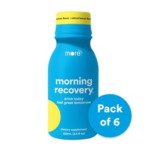 Morning Recovery Electrolyte, Milk Thistle Drink Proprietary Formulation to Hydrate & Recover, Highly Soluble Liquid DHM, Lemon - Pack of 6 - 1 of 4