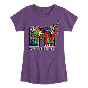 Girls' - MTV - Skater Fitted Short Sleeve Graphic T-Shirt - 1 of 4