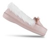 Jessica Simpson Girl's Micro-Suede Moccasin Slipper with Bow - 4 of 4