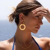 Fashion Large Disc Geometric Dangle Earrings for Women Statement Dangle Earrings Geometric Drop Earrings - 3 of 4