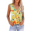 Zeagoo Summer Sleeveless Tank Tops for Women V Neck Lace Trim Shirts Casual Loose Fit Blouse Top - 2 of 4