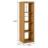 4 Cube Vertical Storage Organizer, Light Honey - 2 of 4