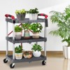 Garvee Portable Folding Service Cart, 3 Tier Folding Utility Cart, Collapsible Utility Carts for Office, Warehouse, 56 Lbs Load Capacity per Shelf - 2 of 4