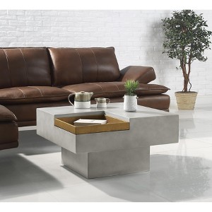 Kailano Weathered Gray Finish Coffee Table - 1 of 1