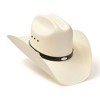 Western Express Natural Straw Western Cattleman Hat with Silver Concho Hat Band - 2 of 4