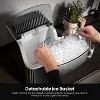 ZAFRO Nugget Ice Makers Countertop,Portable Ice Machine with Crushed Ice, Self-Cleaning,35lbs/Day,(Stainless Steels Black) - 3 of 4
