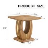 INFURNIC Coffee Tables Modern Minimalist MDF Coffee Table with Wood Texture Sticker Decorative Strips for Living Room, Brown, 23.6"*23.6"*21.3" - 2 of 4