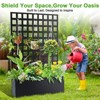 Raised Garden Bed with Trellis & Wheels, Privacy Planters for Patio, Planter Box with Drainage Holes for Climbing Plants, Flower - 4 of 4
