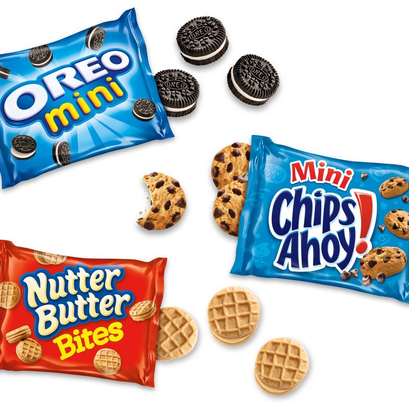 Nabisco Mini Cookies Mix With OREO Mini, Mini Chips Ahoy! &#38; Nutter Butter Bites Snack Pack Variety - 12oz/12ct, 3 of 12