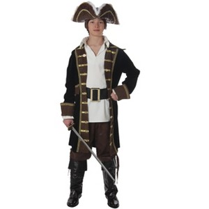HalloweenCostumes.com One Size Fits Most  Boy  Teen Boy's Realistic Pirate Costume, Black - 1 of 1