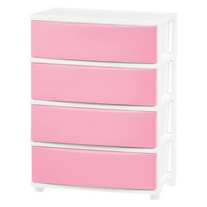 IRIS USA Plastic 4 Drawer Storage Cart, Organizer Unit for Bedroom, Closet, Kitchen, Bathroom, Laundry Room, Dorm - 1 of 4