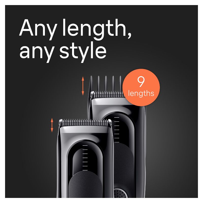 Braun&#160;Series 5 HC5310 Rechargeable 9-Setting Hair&#160;Clipper + 2 Attachment Combs, 6 of 11