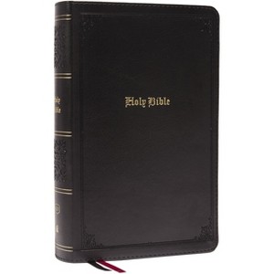 KJV Holy Bible: Large Print Single-Column with 43,000 End-Of-Verse Cross References, Black Leathersoft, Personal Size, Red Letter, Comfort Print: - 1 of 1