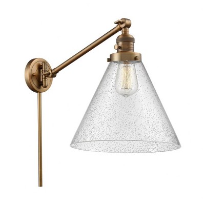 Cone - 1 Light Swing Arm Wall Sconce In Industrial Style-16 Inches Tall and 12 Inches Wide