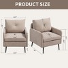 APRILSOUL Accent Chair, Metal Legs, Chenille Fabric, Single Sofa Chair, Holds 300lbs,  Living Room Bedroom Dining Room, Guest Club,Coffee/Sage - 3 of 4
