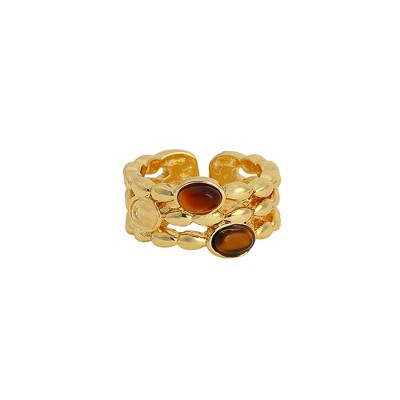SOHI Women's California Gold The Renaissance Finger Ring