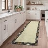 Modern Bordered Living Room Bedroom Area Rugs, Washable Soft Non Slip Throw Carpet for Dining Room, Foldable Thin Mat - 2 of 4