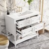 Tramull Bathroom Vanity with Undermount Sink, 4-Drawer Storage Cabinet, Solid Wood Frame Freestanding Vanity Set - 4 of 4