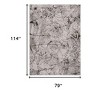 HomeRoots 6' X 9' Ivory Gray and Brown Abstract Area Rug - 3 of 4