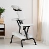 FDW Massage Chair Portable Tattoo Chair Folding Height Adjustable 3” Thick Sponge Light Weight Therapy Chairs Spa Chairs - 4 of 4
