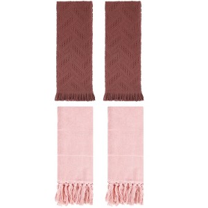 REGALWOVEN 4 Packs Cotton Soft Absorbent Boho Turkish Decorative Hand Towels - 1 of 4