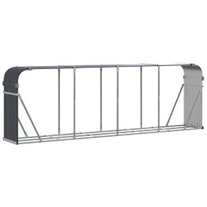 vidaXL Log Holder Anthracite 118.1"x17.7"x39.4" Galvanized Steel - 1 of 2