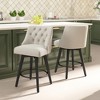 Vipbear Bar Stools Set of 2,27 inch Modren Bar Chairs with Back,360°Swivel Stool Seat Chairs for Kitchen lsland Counter Height Bar Stools - 4 of 4