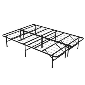 Yardgrace-Metal Mattress Foundation Bed Frame, King Size Bed Base, Bedroom Furniture, Black - 1 of 4