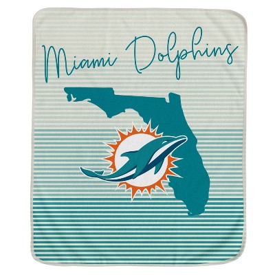 NFL Miami Dolphins Ultra Fleece State Stripe Blanket