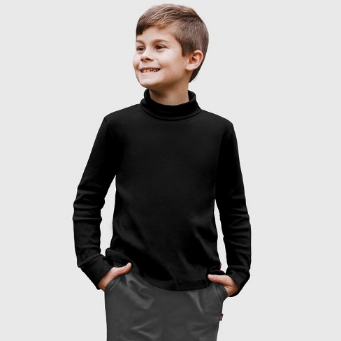 City Threads Kids Soft Cotton Turtleneck Usa made Breathable Versatile Layering Top For Boys And Girls Black 4t Target