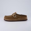 CUSHIONAIRE Women's Hobby Genuine Leather Cork Footbed Clog with Comfort, Arch Support, Buckle Strap, Slip-On Mules - 3 of 4