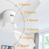 Sofucor 52'' Flush Mount Ceiling Fan without Lights Remote Control Wood Blades Reversible DC Motor Modern Ceiling Fan Indoor Outdoor - 3 of 4