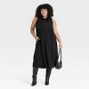 Women's Front Button-Down Midi A-Line Dress - Ava & Viv™ - image 3 of 3