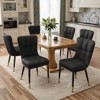 Bekrvio High-Back Faux Leather Dining Chairs Set of 4/6 - Modern Sturdy, Upholstered with Deep Sponge Seat, Metal Legs for Kitchen/Dining/Living Room - 3 of 4