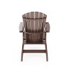 Brown Adirondack Chair ¨C Sturdy HDPE Poly Lumber for Poolside, Patio, and Garden Relaxation - 4 of 4